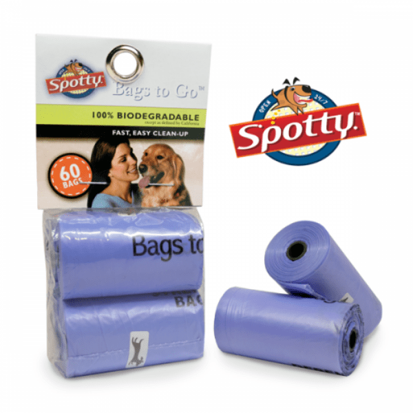 100% Biodegradable Spotty Waste Bags for On-the-Go Use