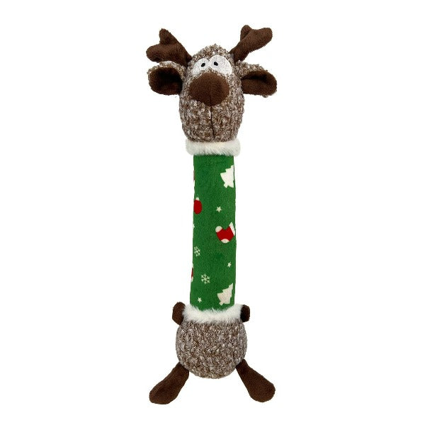 KONG Durable Holiday Shakers Reindeer Dog Toy for Merry Play