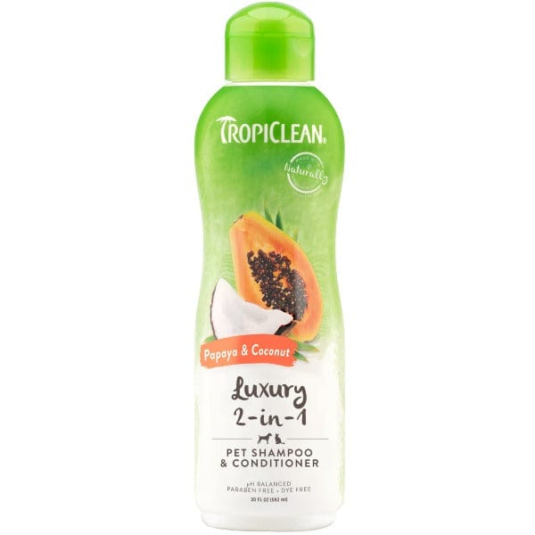 Tropiclean Premium 2-in-1 Papaya and Coconut Pet Shampoo and Conditioner for Dogs and Cats