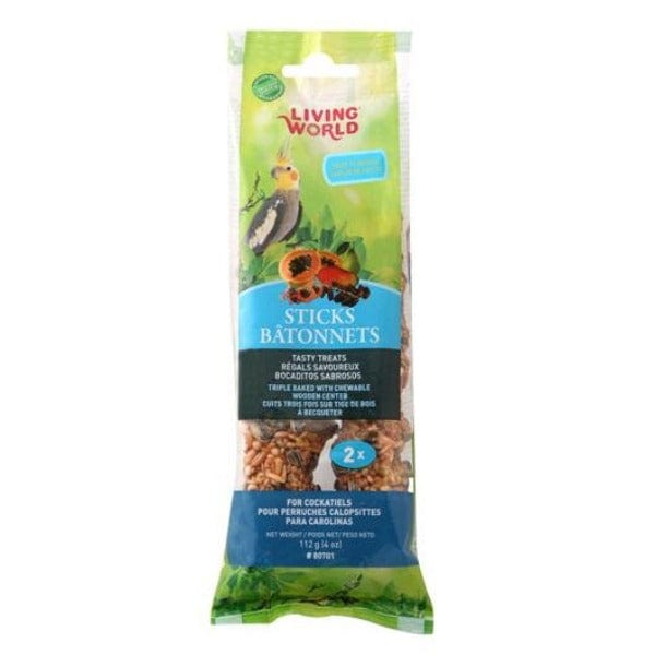 Living World Cockatiel Fruit - Flavored Treat Sticks, Premium Bird Snacks