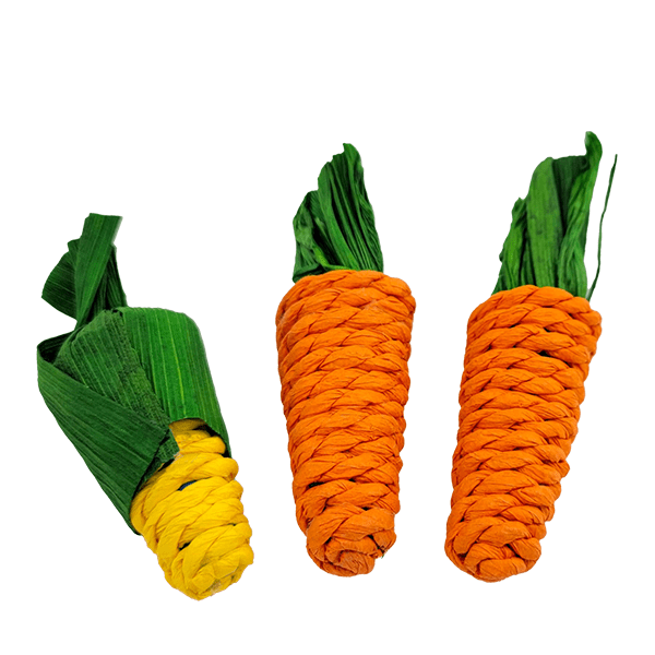Moss Hollow Premium Small Pet Chew Set with Carrot and Corn