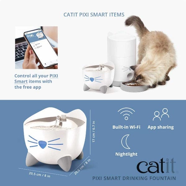 Catit PIXI High - tech Smart Water Fountain for Cats with UV - C Sterilization