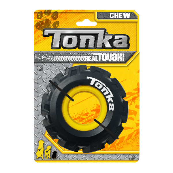 Tonka Durable Rubber Tread Dog Toy for Energetic Puppies