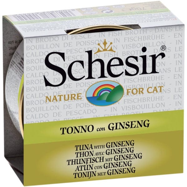 Schesir Adult Wet Cat Food: Tuna with Ginseng in Fish Broth