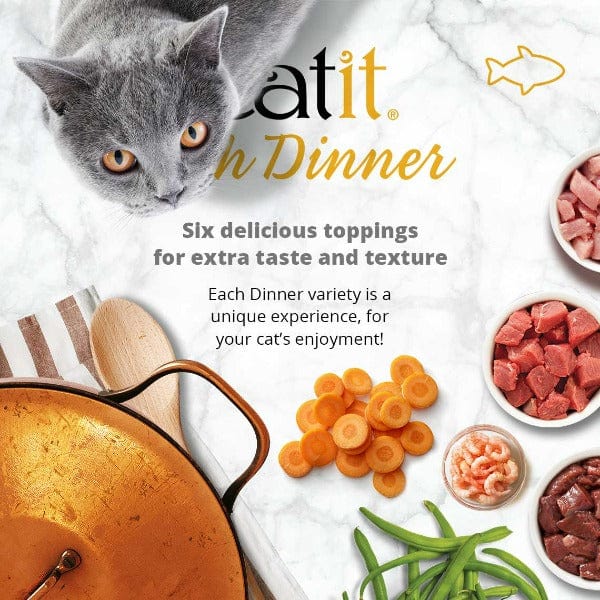 Catit Premium Dual - Layered Wet Cat Food: Fish Dinner with Shrimp and Green Beans