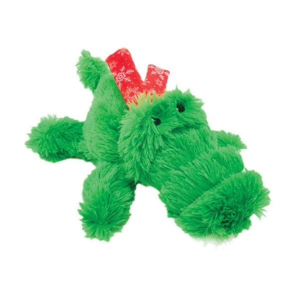 KONG Cozie Small Holiday Alligator Plush Dog Toy
