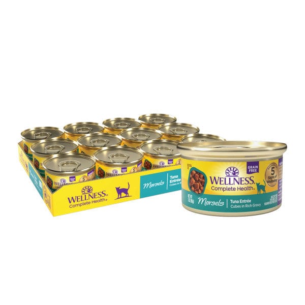 Wellness Complete Health Canned Cat Food - Tuna Entree in Gravy, 3 - ounce Can for Feline Wellness