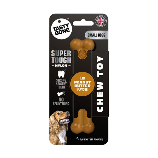 Delicious TastyBone Nylon Dog Chew Bone with Peanut Butter Flavour