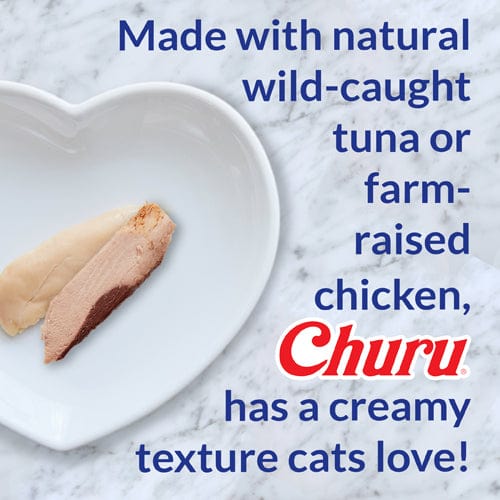 Inaba Premium Cat Treats - Churu Bites with Tuna and Salmon Recipe Creamy Purée