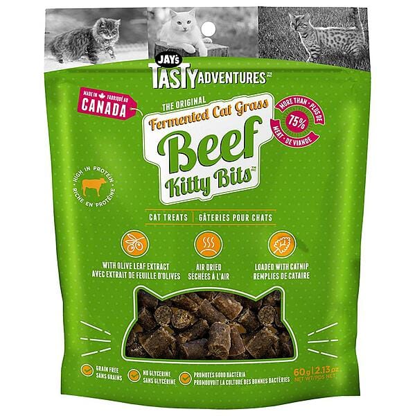 Jay's Healthy Beef Kitty Bits - Fermented Cat Grass Flavoured Cat Treats