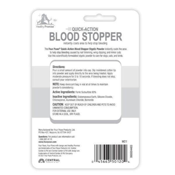 Four Paws Quick - Acting Healthy Promise Pet Blood Stopping Powder