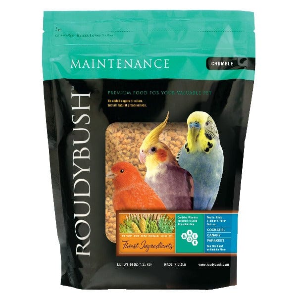 Roudybush Premium Bird Maintenance Food with Various Pellet Sizes
