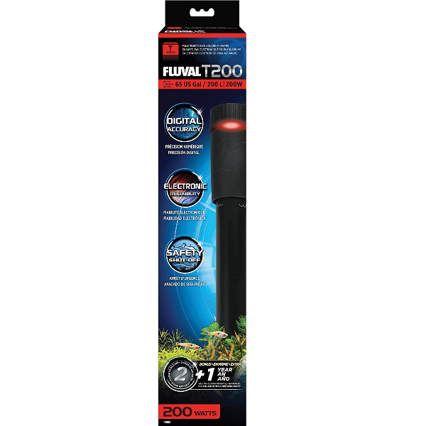 Fluval T Series Electronic Submersible Aquarium Heaters with Multiple Safety Features