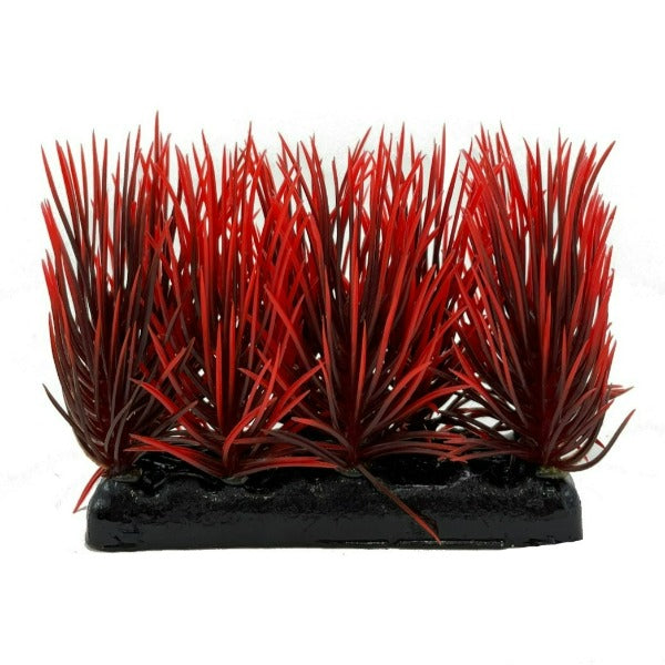 Aquarium Decorative Red and Black Hairgrass Fish Gear Aquarium Plant (Set of 4)
