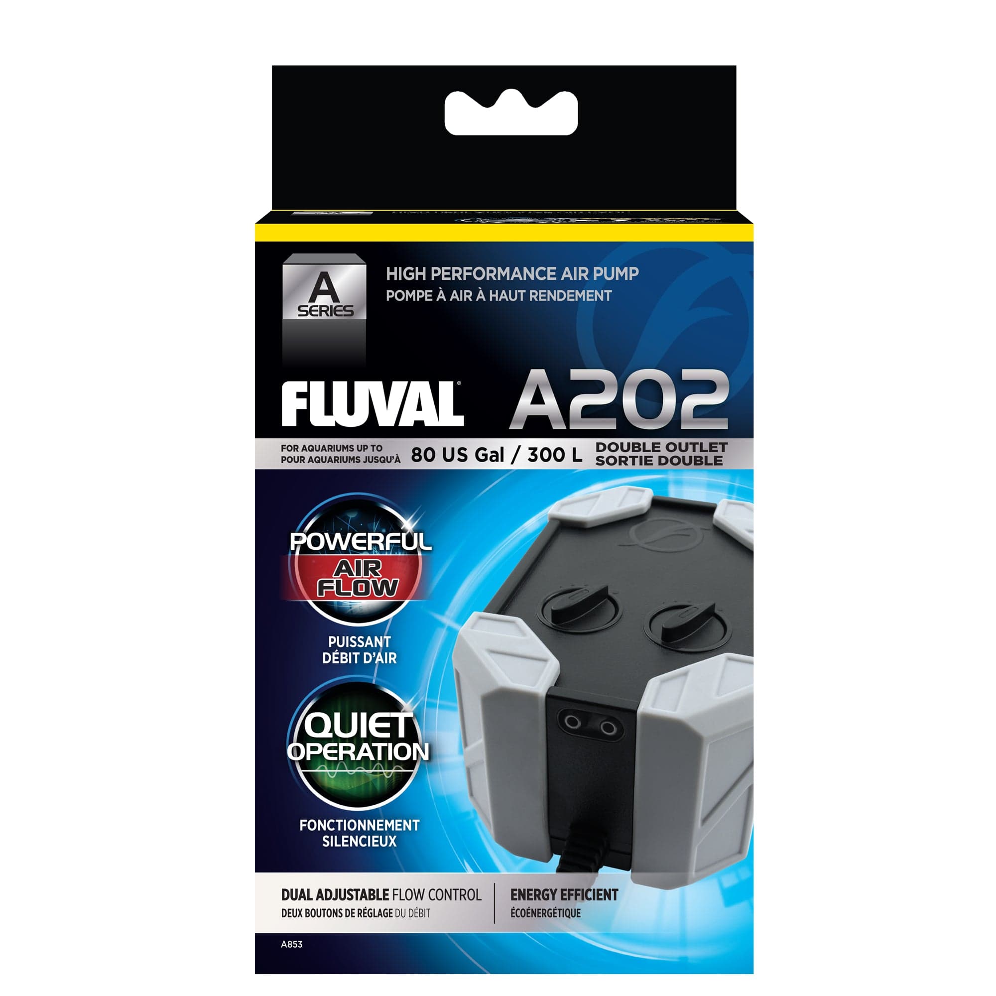 Fluval High - Performance A Series Aquarium Air Pump for Optimal Oxygenation
