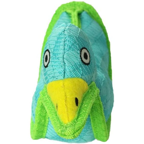 Tuffy DuraForce Blue Plush Duck-Shaped Interactive Dog Toy for Medium to Large Dogs