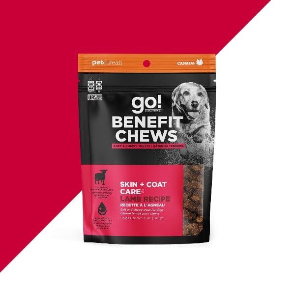 Go! Solutions Premium Lamb Dog Treats for Skin and Coat Care - Benefit Chews
