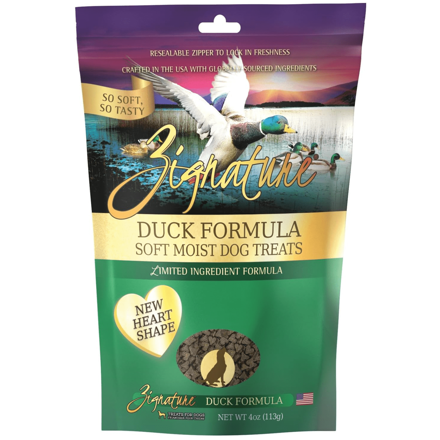 Zignature Premium Soft and Moist Duck - Flavored Formula Dog Treats for Canine Companions