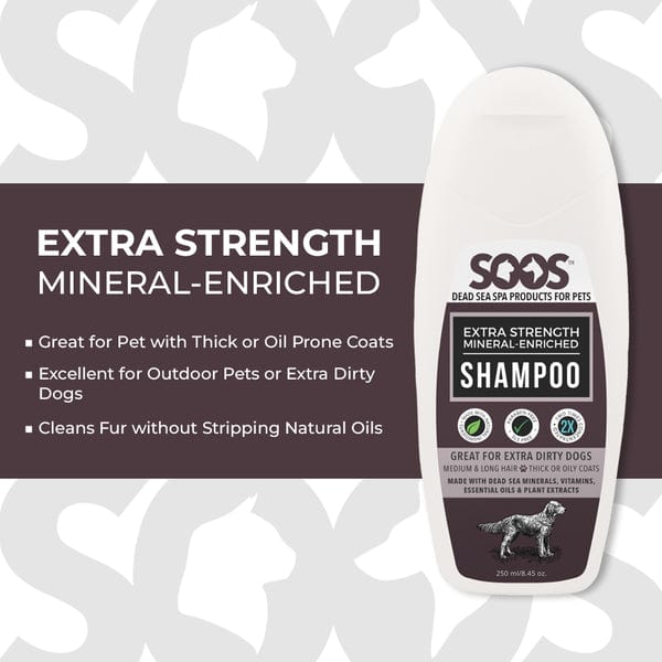 Soos Pets Ultra-Strength Mineral-Infused Shampoo for Medium to Long-Haired Dogs