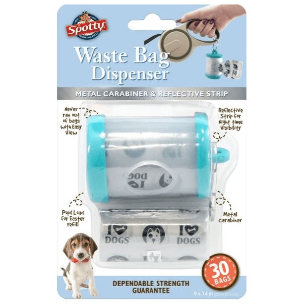 Spotty Transparent Tube Waste Bag Dispenser with 30 Eco - friendly Bags