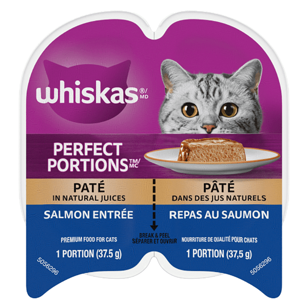 Whiskas Single - Serve Salmon Pâté Wet Cat Food for All Life Stages