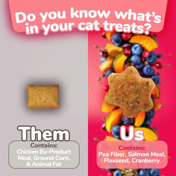 Fruitables Premium Cat Treats with Salmon Flavor and Cranberry Delight