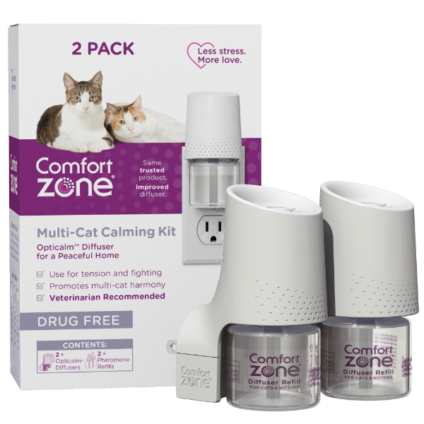 Comfort Zone Multi-Cat Pheromone Diffuser Kit for Peaceful Feline Coexistence