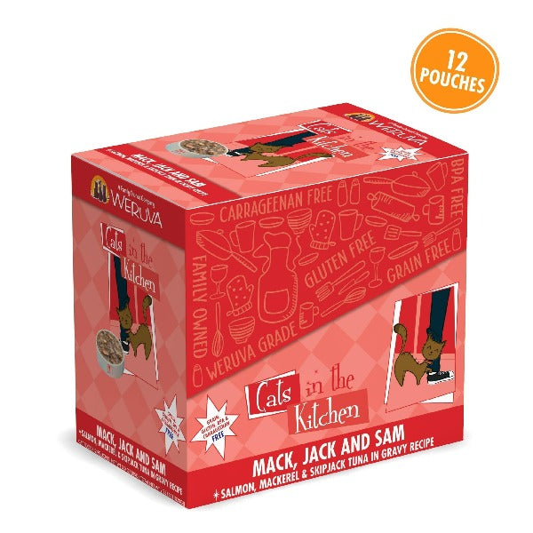 Cats in the Kitchen: Mack, Jack & Sam Pouch - Premium Wild - Caught Cat Food