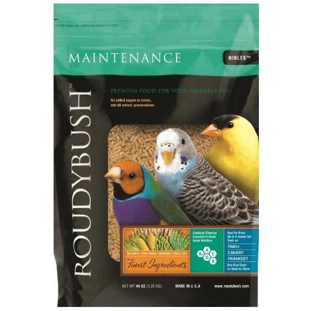Roudybush Premium Bird Maintenance Food with Various Pellet Sizes