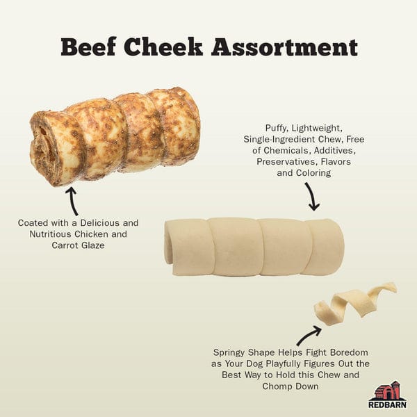 RedBarn All - Natural Lightweight Collagen - Rich Beef Cheek Roll for Dogs
