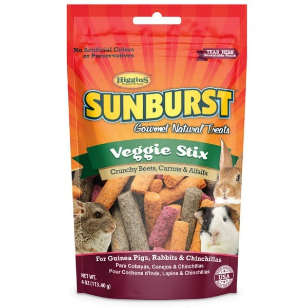 Sunburst Gourmet Natural Veggie Stix Treats for Small Pets like Guinea Pigs, Rabbits & Chinchillas