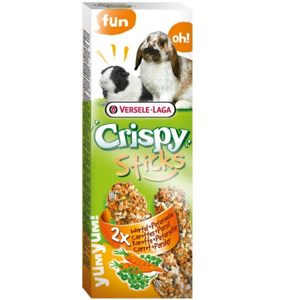 Versele-Laga Oven-Baked Crispy Snack Sticks for Pet Rabbits and Guinea Pigs with Carrot and Parsley Flavor