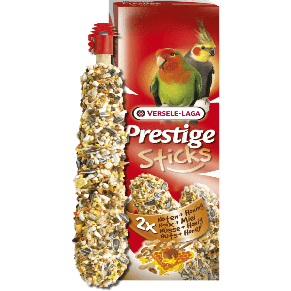 Versele-Laga Prestige Oven-Baked Seed Sticks with Nuts & Honey for Big Parakeets