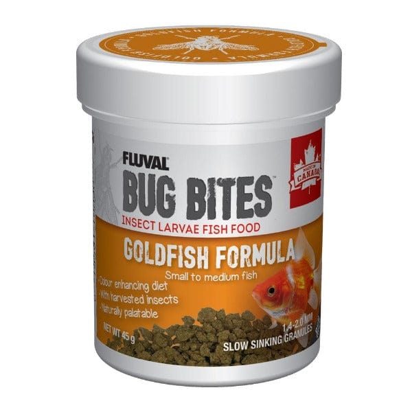 Fluval Goldfish Food - Bug Bites Slow Sinking Granules with 45g Insect - Based Formula