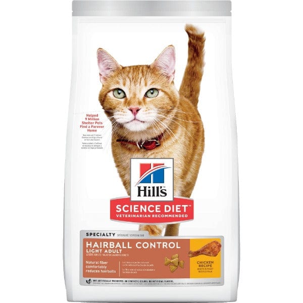 Hill's Science Diet Dry Cat Food with Chicken Recipe for Adult Cats - 7 lb, Designed for Hairball Control and Light Nutrition