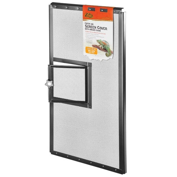 Zilla Metal Screen Cover with Hinged Access Door for Reptile Tanks