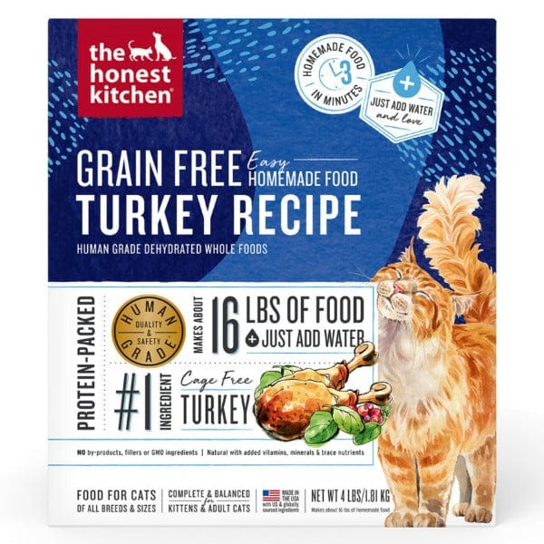 The Honest Kitchen Human-Grade Grain-Free Dehydrated Turkey Cat Food