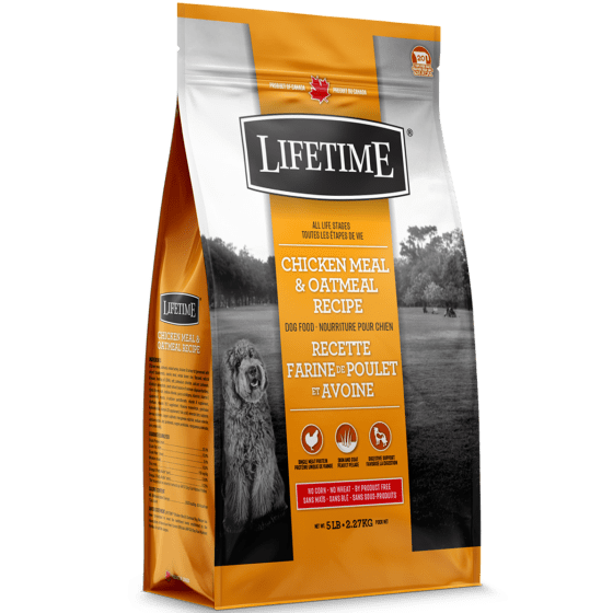 Lifetime High - Quality Chicken Meal & Oatmeal Dry Dog Food for All Life Stages