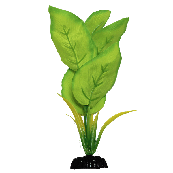 Green Anubias Silk Aquarium Plant Set of 8 for Lifelike Decor