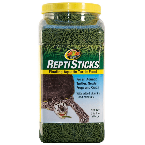 Zoo Med Floating ReptiSticks: Ideal Aquatic Food for Turtles, Newts, Frogs & Crabs