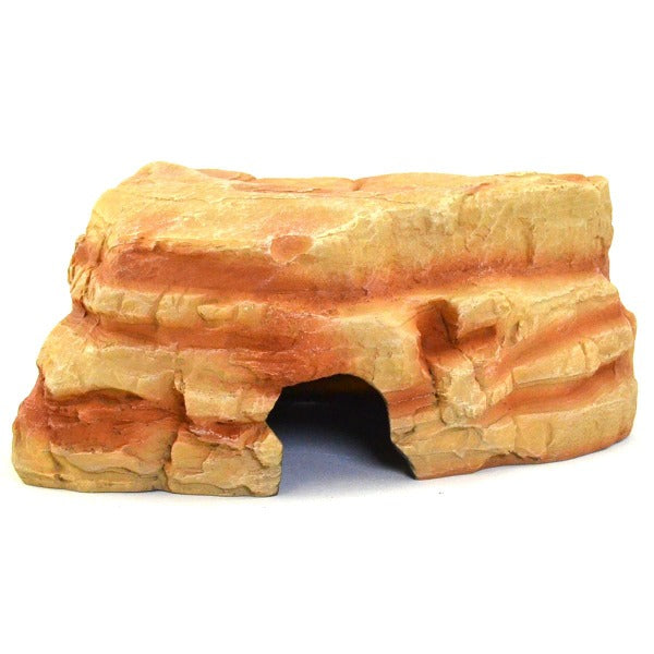 Reptile Hideout: Repti Gear Corner Rock Cave for Reptiles with Authentic Rock Design