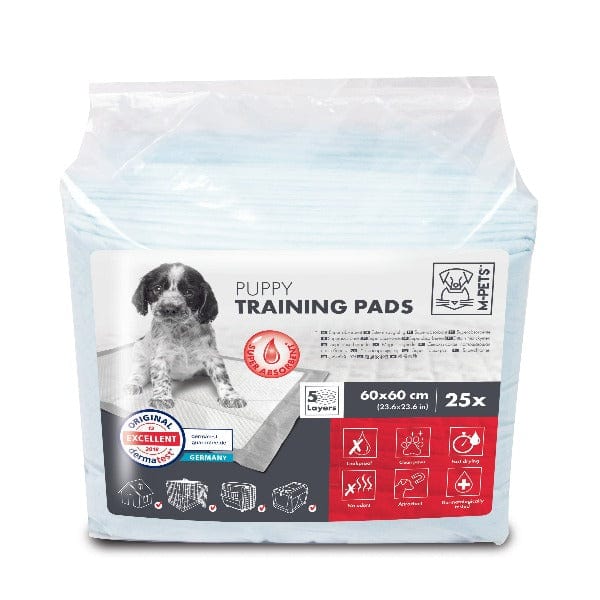 M-PETS Premium Puppy Training Pee Pads, Measuring 60x60 cm (23.6x23.6 in)