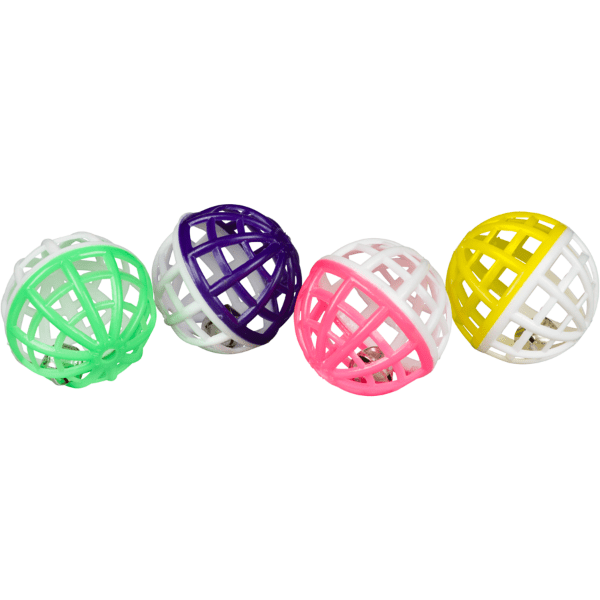 Colorful Catit Jingle Balls Interactive Cat Toys - Pack of 4