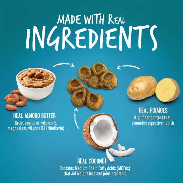 Fruitables Biggies Premium Almond Butter and Coconut Flavored Dog Biscuit Treats