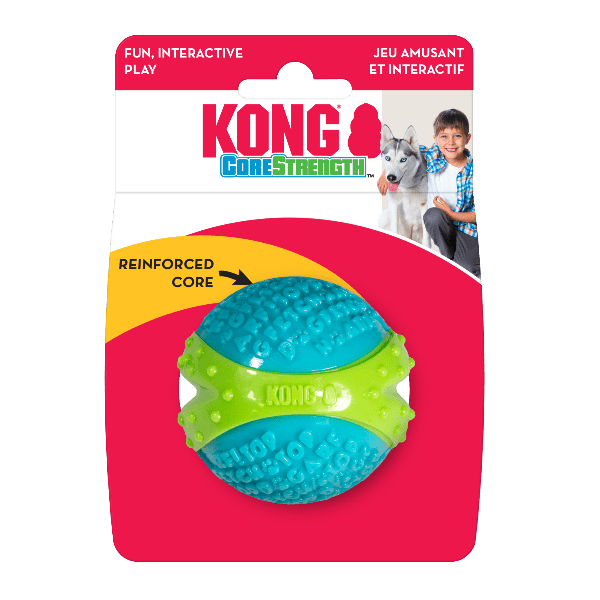 Durable KONG Corestrength Ball Dog Toy for Extended Playtime