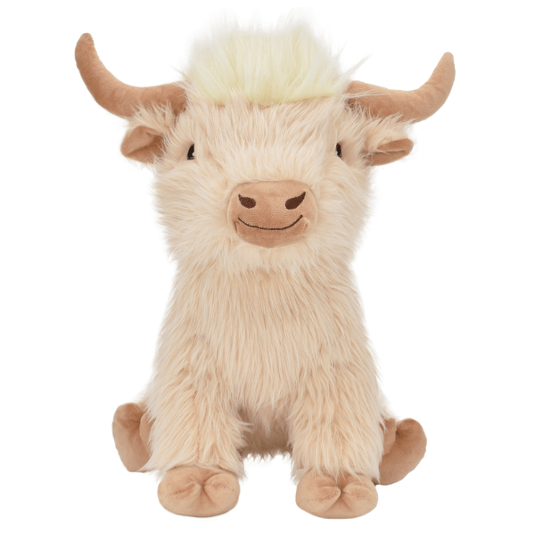 Multipet Adorable Highland Cow Plush Squeaky Dog Toy in 8 - inch and 24 - inch Sizes