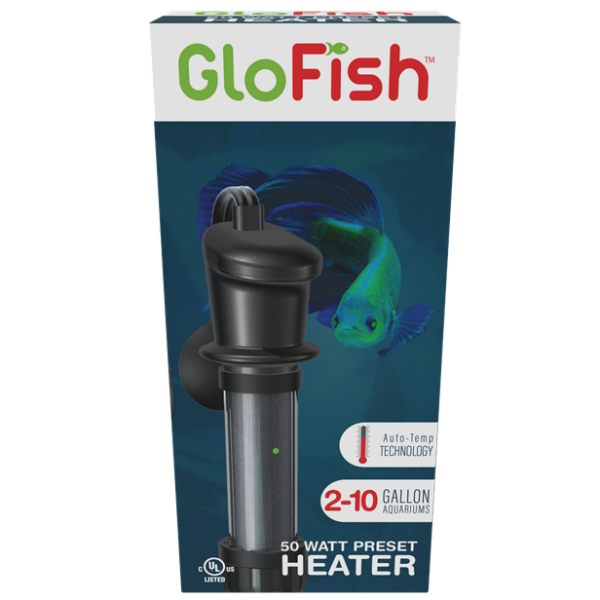 50 Watt Adjustable Temperature GloFish Submersible Aquarium Heater