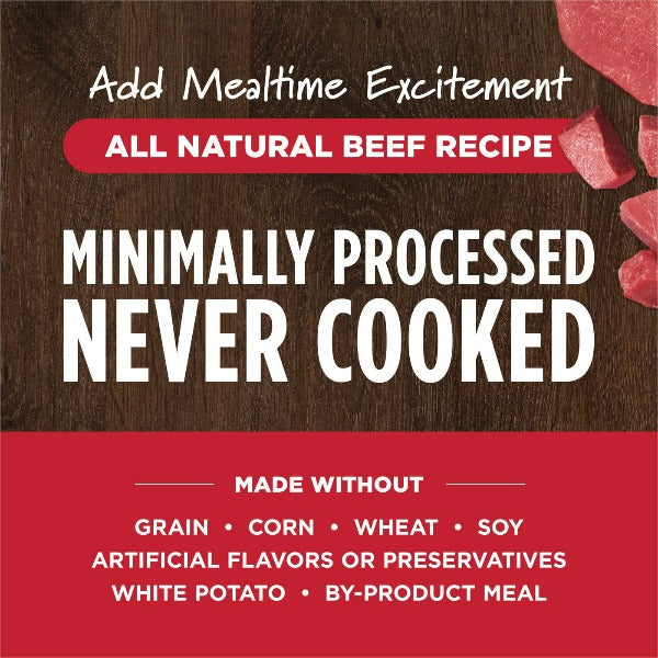 Instinct Raw Boost Shakers Premium Beef Recipe Dog Food Topping for a Nutritious Meal Enhancement