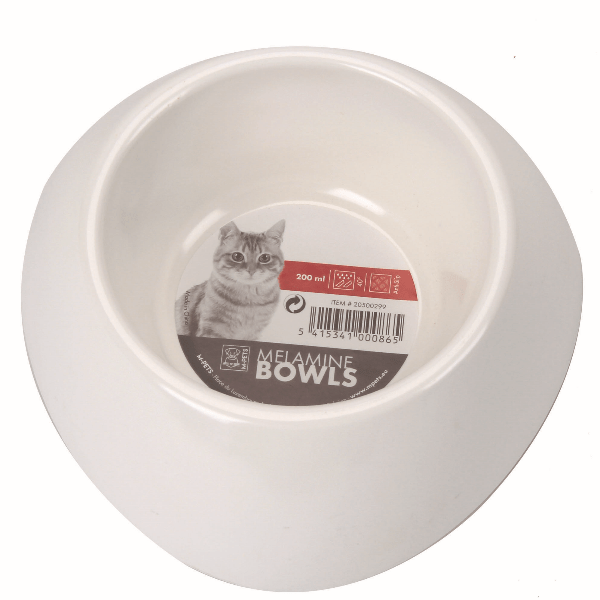 M-PETS Small Non-Slip Melamine Pet Food and Water Bowl