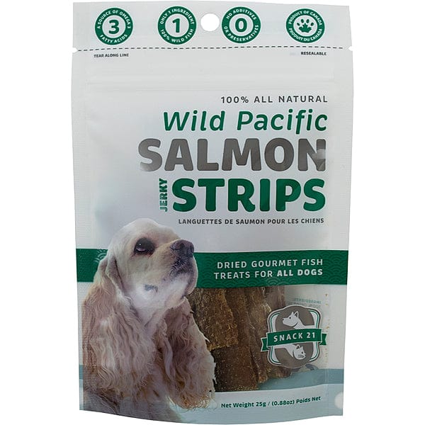 High - Quality Wild Pacific Salmon Strips Dog Treat Snack